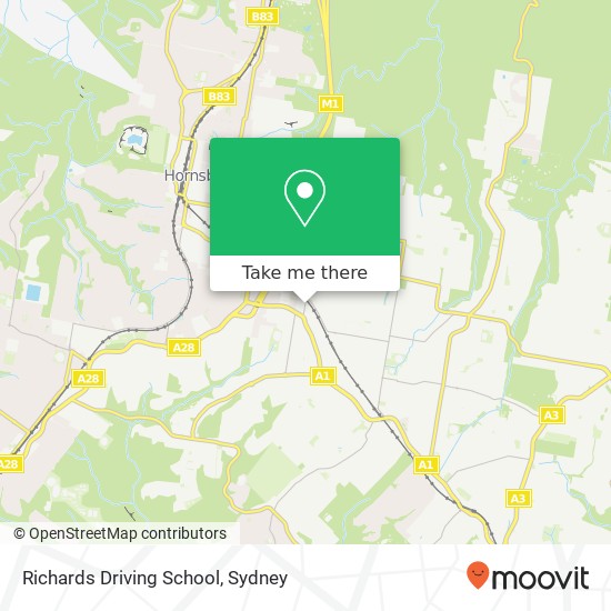 Mapa Richards Driving School