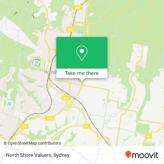 North Shore Valuers map