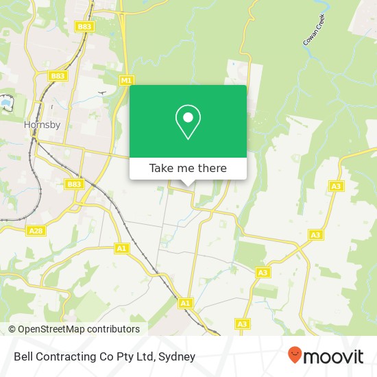 Bell Contracting Co Pty Ltd map