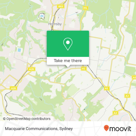 Mapa Macquarie Communications