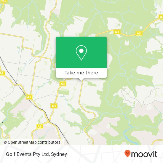 Golf Events Pty Ltd map