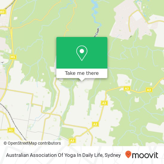 Australian Association Of Yoga In Daily Life map