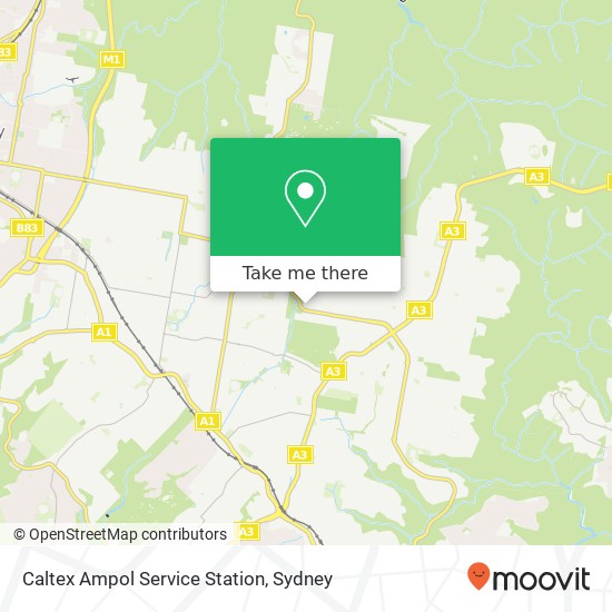 Caltex Ampol Service Station map