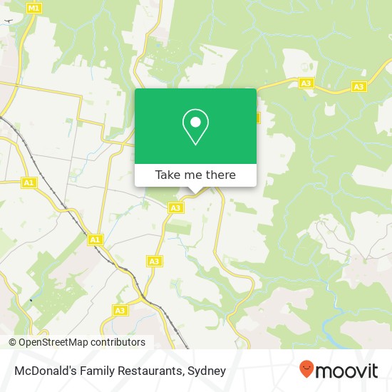 McDonald's Family Restaurants map