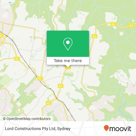 Lord Constructions Pty Ltd map