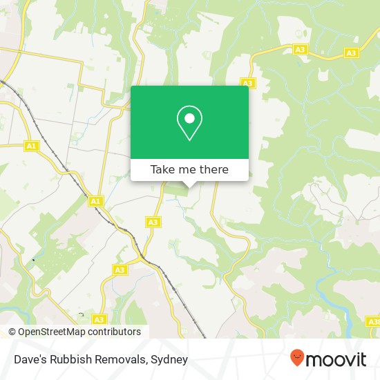 Dave's Rubbish Removals map