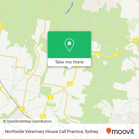 Mapa Northside Veterinary House Call Practice