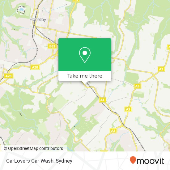 CarLovers Car Wash map