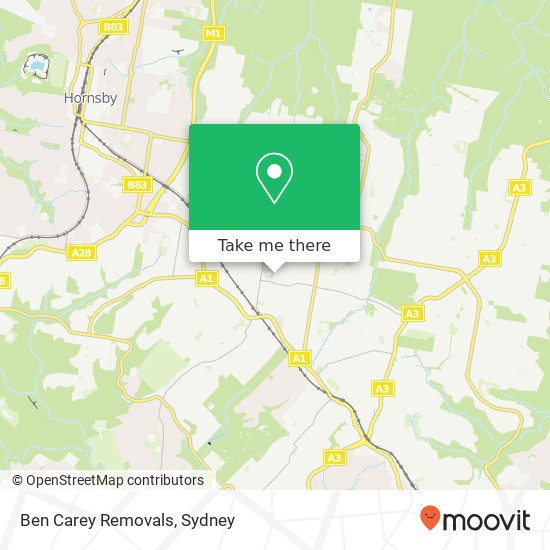 Mapa Ben Carey Removals