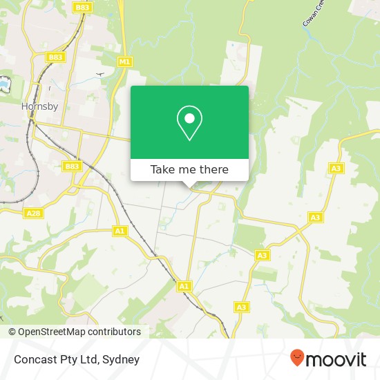 Concast Pty Ltd map