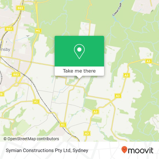 Mapa Symian Constructions Pty Ltd