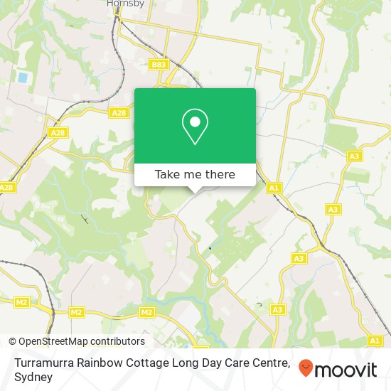 Mapa Turramurra Rainbow Cottage Long Day Care Centre