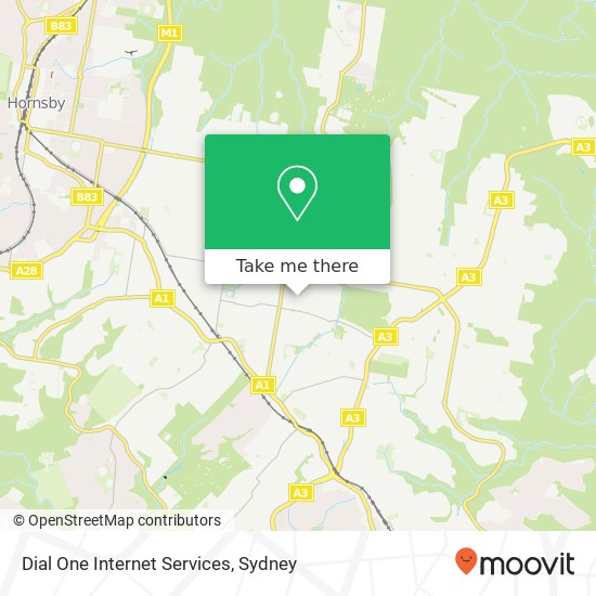 Dial One Internet Services map