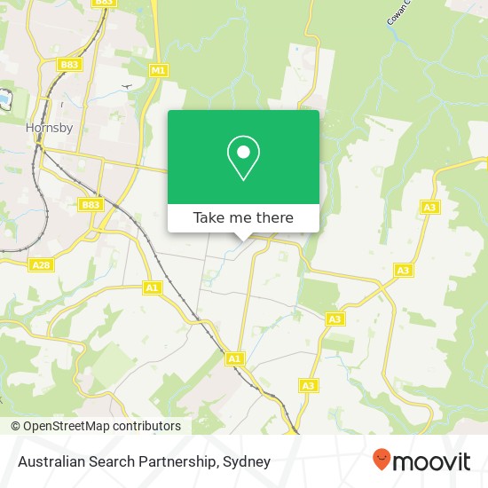 Mapa Australian Search Partnership