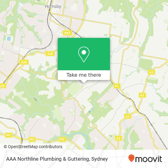 Mapa AAA Northline Plumbing & Guttering