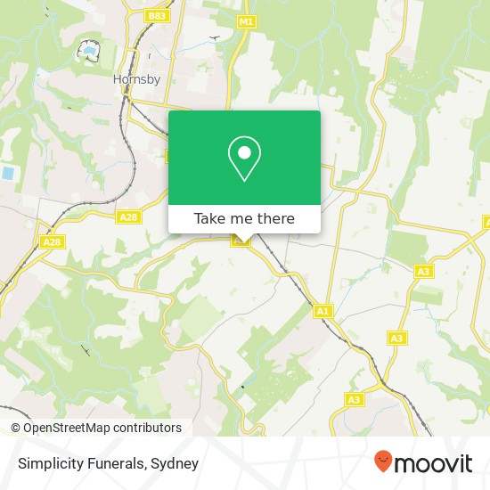 Simplicity Funerals map