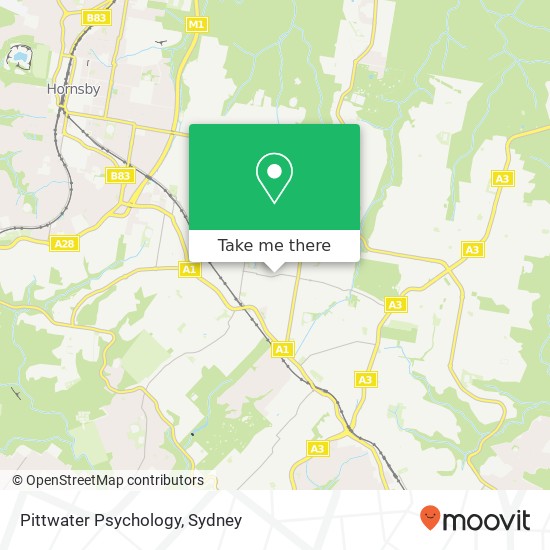 Mapa Pittwater Psychology