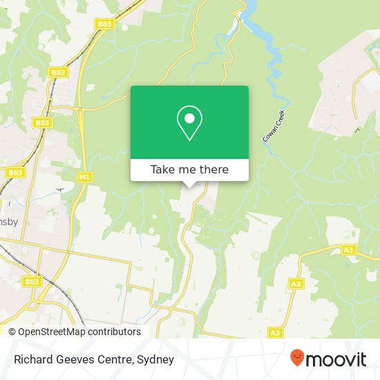Richard Geeves Centre map