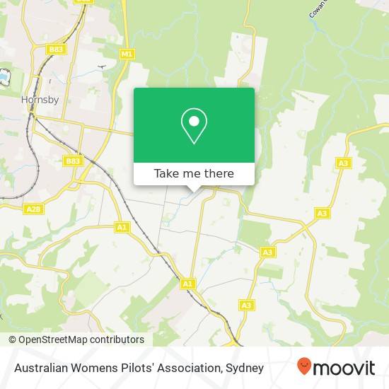 Mapa Australian Womens Pilots' Association