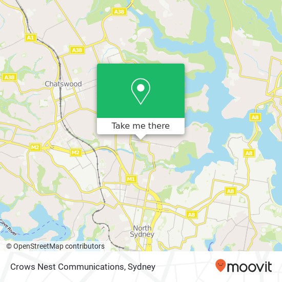 Mapa Crows Nest Communications