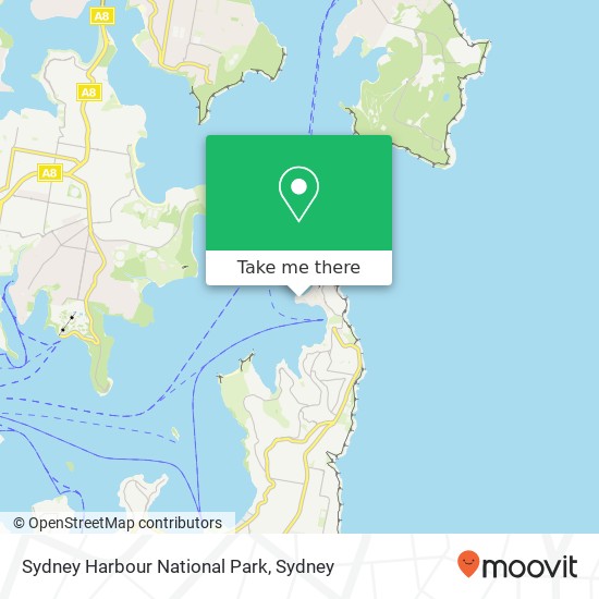 Sydney Harbour National Park map