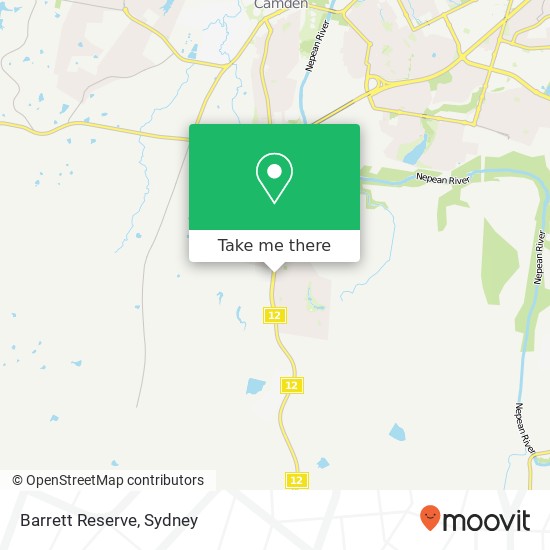 Barrett Reserve map