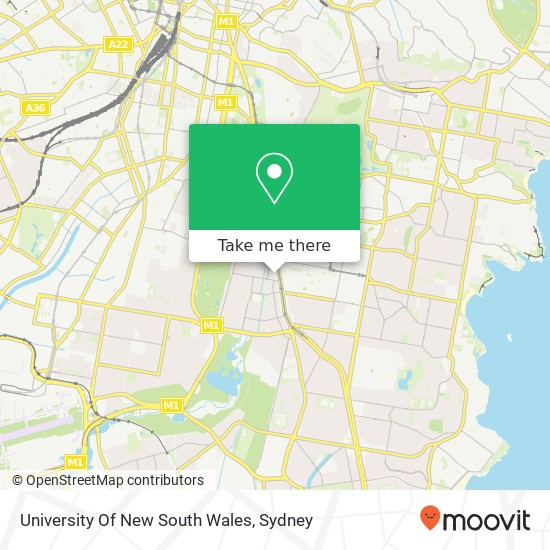 University Of New South Wales map