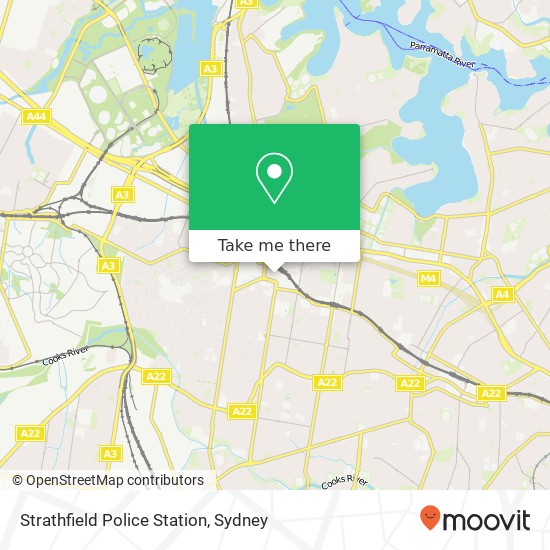 Mapa Strathfield Police Station