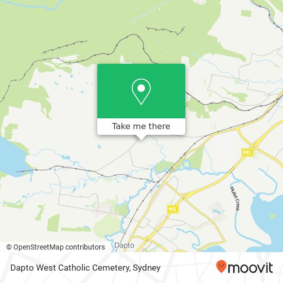 Mapa Dapto West Catholic Cemetery