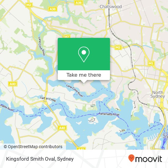 Mapa Kingsford Smith Oval