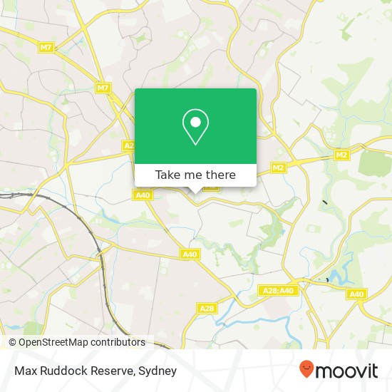 Max Ruddock Reserve map