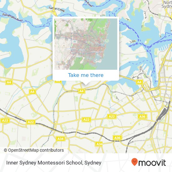 Inner Sydney Montessori School map