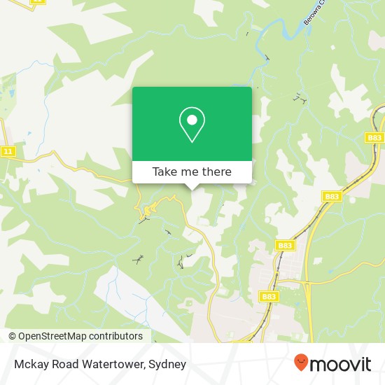 Mapa Mckay Road Watertower