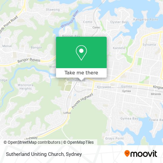 Mapa Sutherland Uniting Church