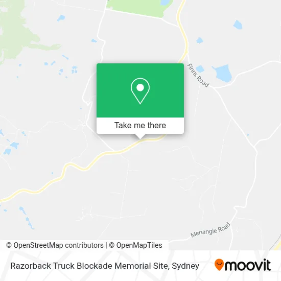 Mapa Razorback Truck Blockade Memorial Site