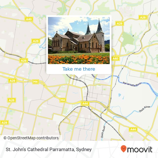 St. John's Cathedral Parramatta map