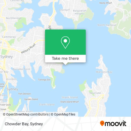 Mapa Chowder Bay