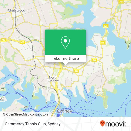 Cammeray Tennis Club map