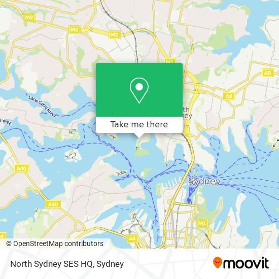 North Sydney SES HQ map