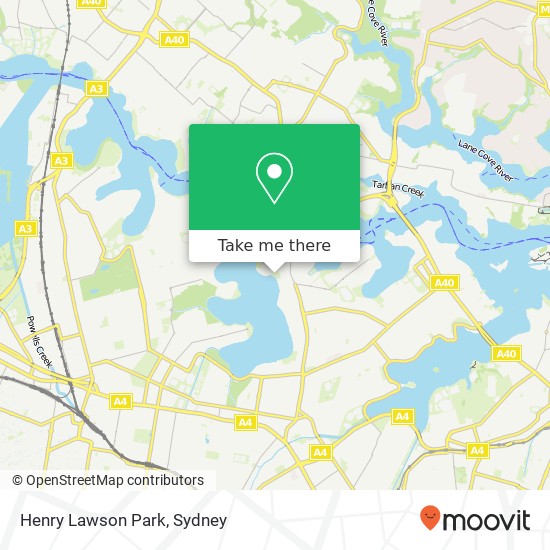 Mapa Henry Lawson Park