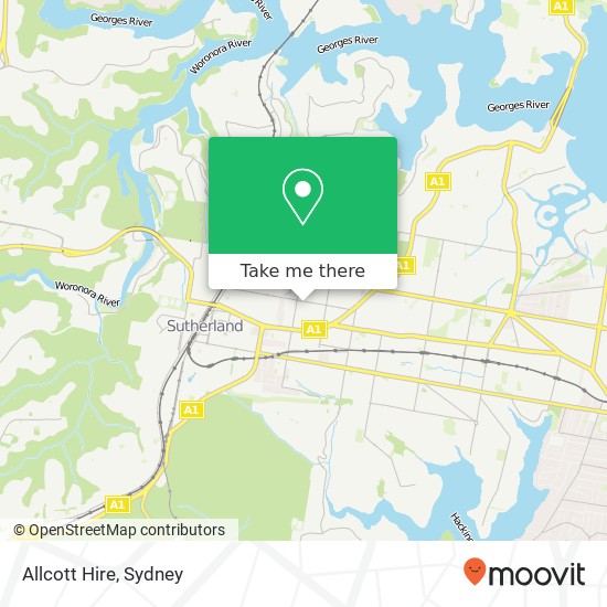 Allcott Hire map