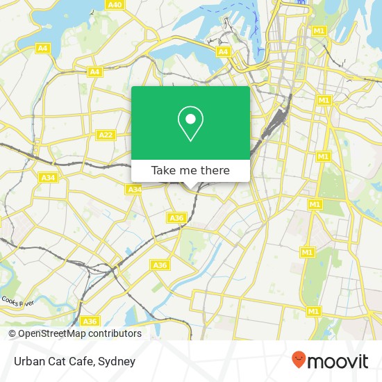 Urban Cat Cafe map