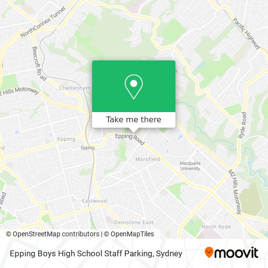 Epping Boys High School Staff Parking map