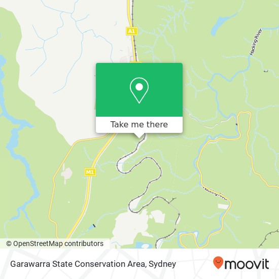Mapa Garawarra State Conservation Area