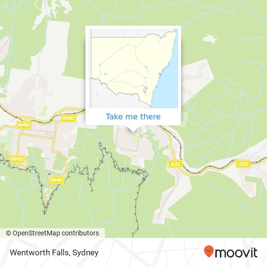 Wentworth Falls map