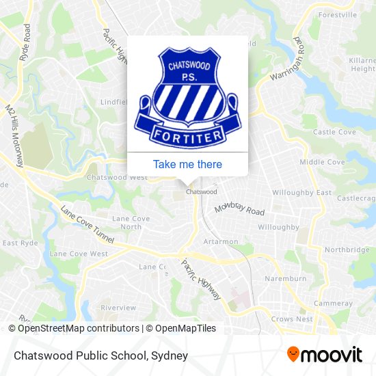 Mapa Chatswood Public School