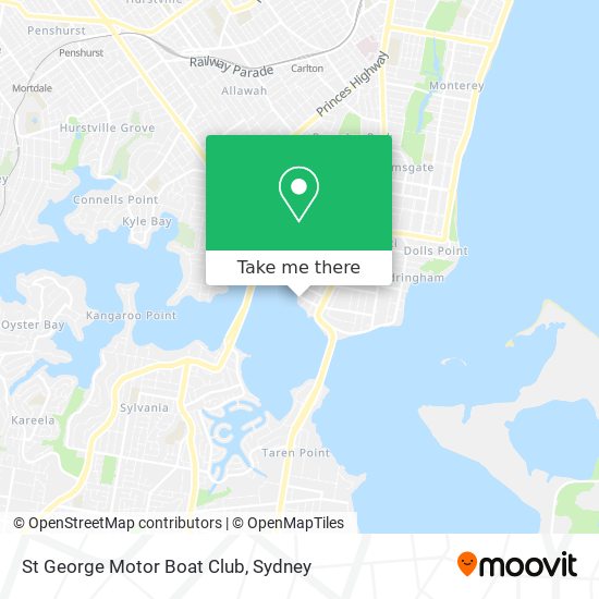 St George Motor Boat Club map