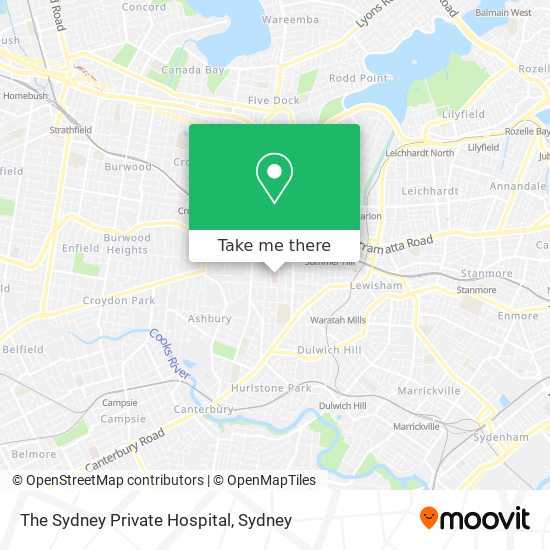 Mapa The Sydney Private Hospital