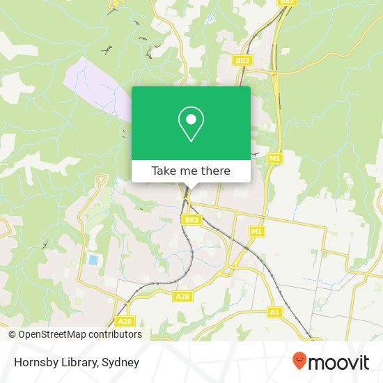 Hornsby Library map