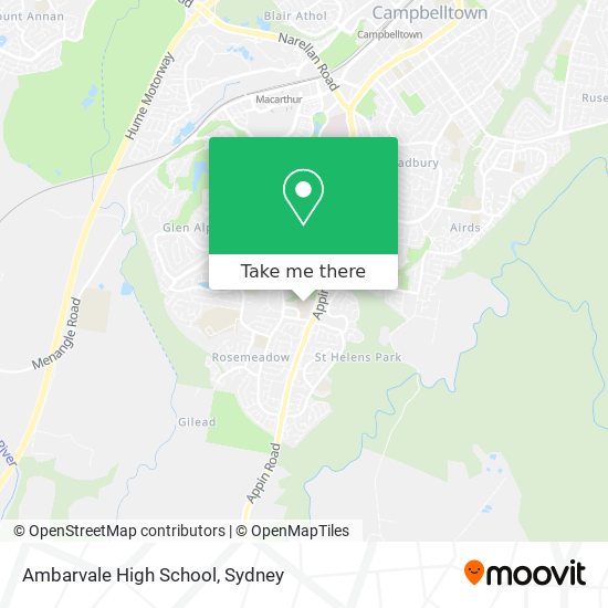 Mapa Ambarvale High School